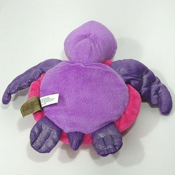 First Main Fanta Sea Tallulah Turtle Plush Purple Pink Glitter Sparkle 7 inch - Picture 5 of 9